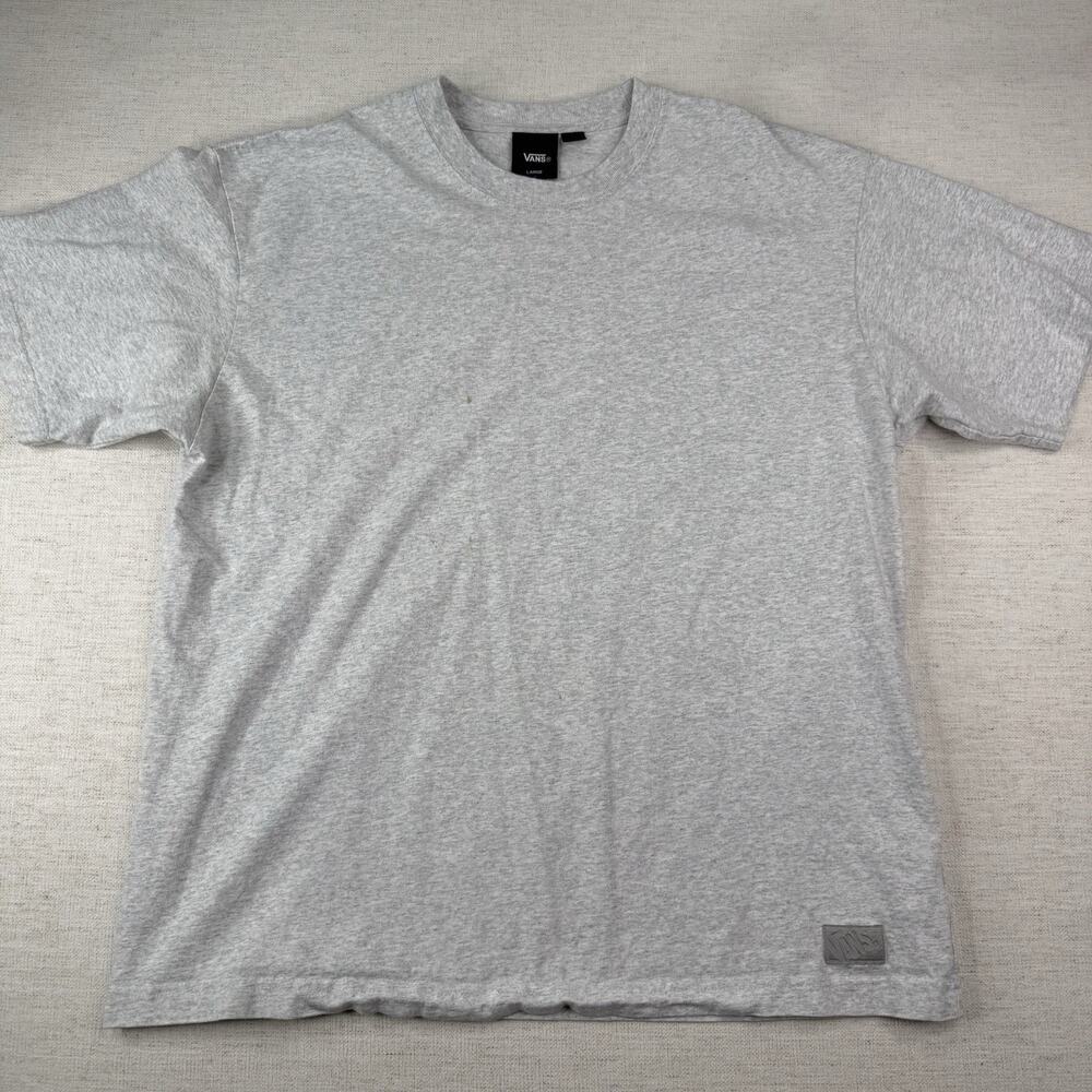 Vans Premium Loose Fit T-Shirt Ash Heather Grey Size L Basic Tee